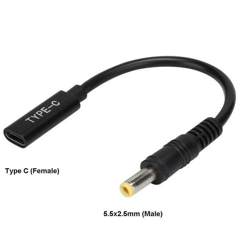 EAN 5704174651611 - CoreParts MBXUSBC-CO0005 cambiador de género para cable USB C 5.5*2.5mm Negro imagen 1