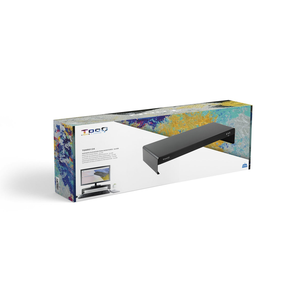 EAN 8433281010253 - TooQ TQMR0124 soporte para monitor Escritorio Negro imagen 8
