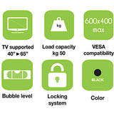 Techly Ica-Plb 133lty Soporte De Pared Para Tv 40-65" Led/Lcd 50kg Inclinable Slim 37mm