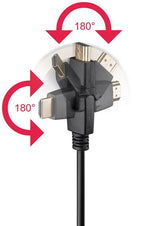 Cable Hdmi->Hdmi Macho A Macho 5.0m 360° Drehb High Speed Con Ethernet