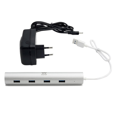 EAN 8435089026702 - Woxter Hub 73 USB 3.2 Gen 1 (3.1 Gen 1) Type-A 5000 Mbit/s Plata imagen 3