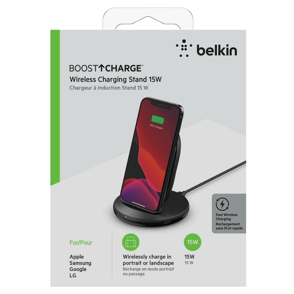 Cargador Inalámbrico Boost Charge De 15 W Con Interruptor Wib002vfbk De Belkin
