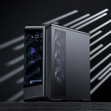 Jonsbo D400 Pc-Gehäuse, Midi Tower, Atx, Tempered Glass - Schwarz