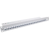 Patch Panel Inline Blank 19" 24 Puertos 1u Gris Claro