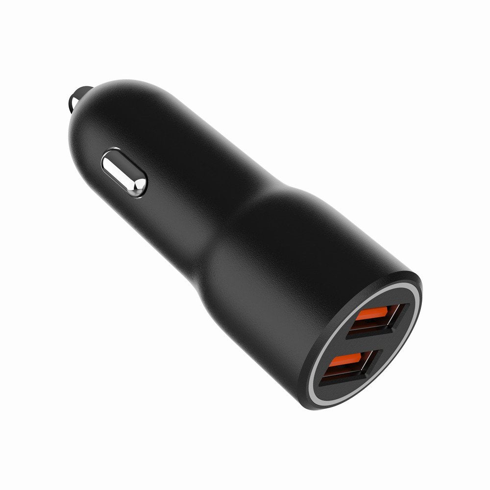 Cargador Rapido Para Coche Gembird Con 2 Puertos Usb, Qc3.0, 36 W, Negro