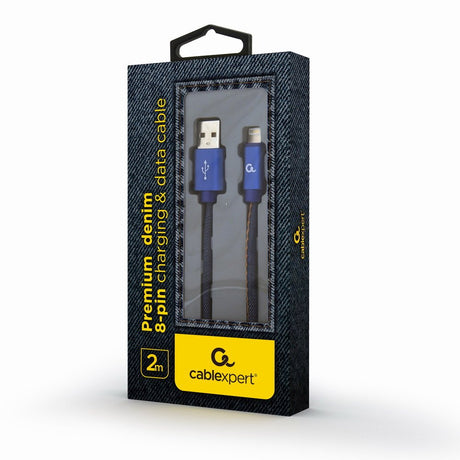 EAN 8716309107990 - Cablexpert CC-USB2J-AMLM-2M-BL cable de conector Lightning Azul imagen 1
