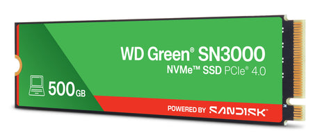 EAN 0718037904634 - SanDisk Green WD SN3000 NVMe 500 GB M.2 PCI Express 4.0 QLC 3D NAND imagen 2