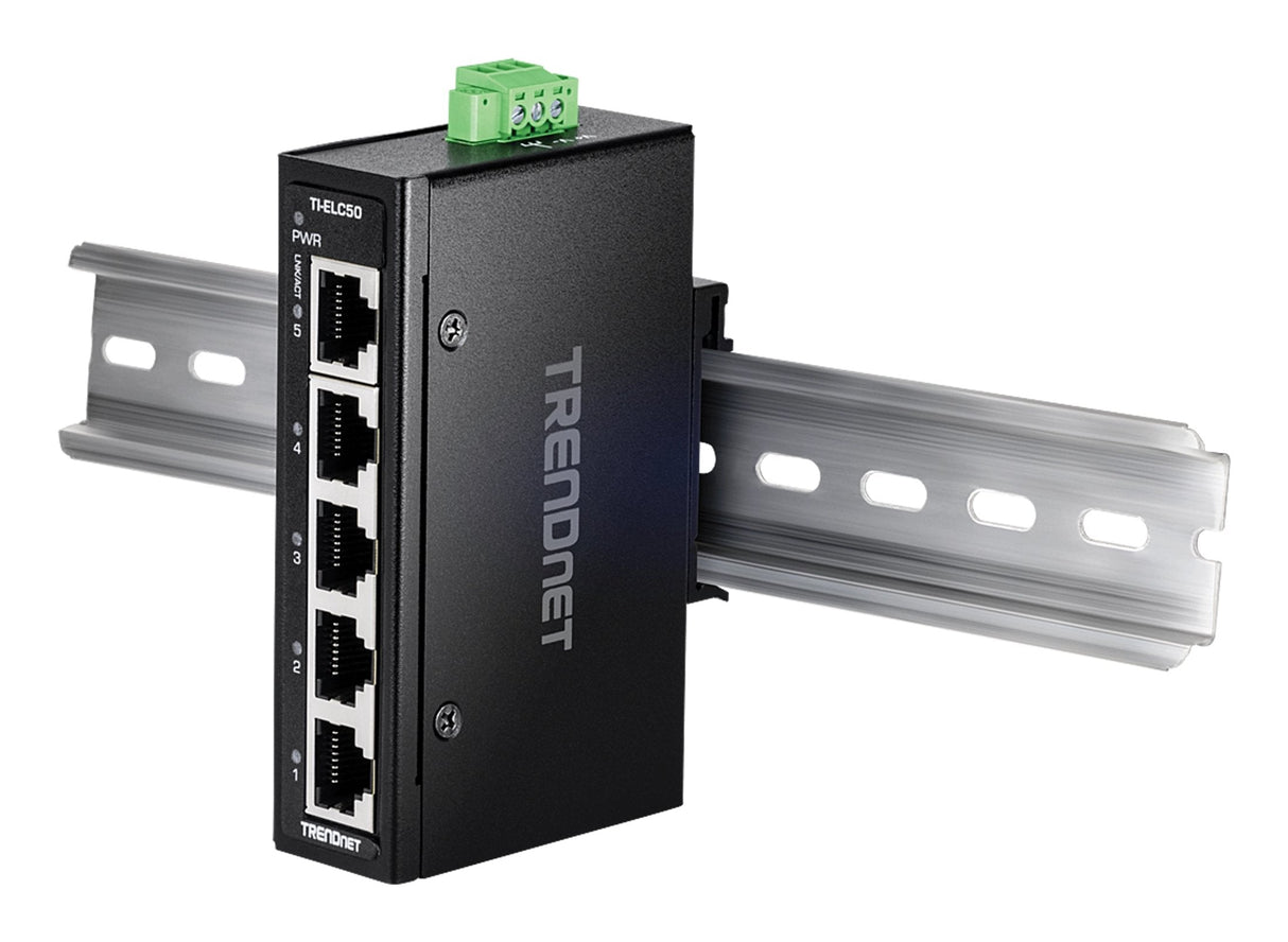 Trendnet 5-Port Indumrial Fam Ethernet Din-Rail Miniswitch