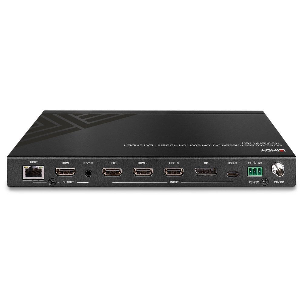 Lindy 38338 Extensor Audio/Video Transmisor De Señales Av  Hdmi Dp Typ-C Inegro