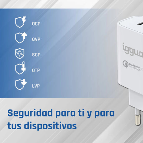 EAN 8435364317419 - iggual IGG317419 cargador de dispositivo móvil Universal Blanco Carga rápida Interior imagen 9