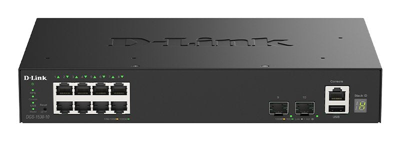 EAN 0790069474644 - D-Link DGS-1530-10 Gestionado L2 Gigabit Ethernet (10/100/1000) Negro imagen 2