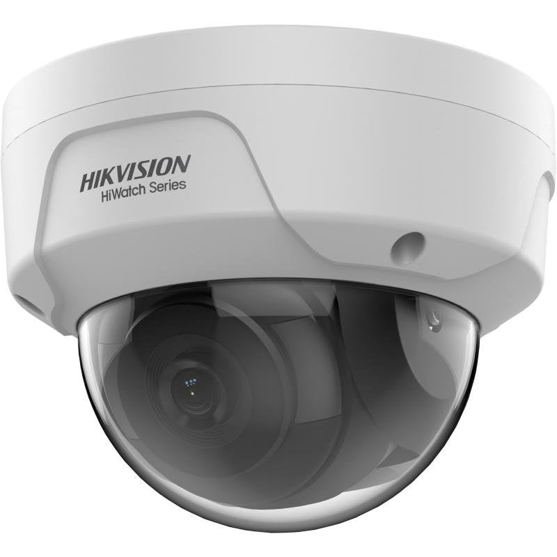 Cámara Hikvision Hwi-D140ha De Seguridad Domo Ip 4mp Antivandálico De Exterior Con Visión Nocturna 30m, Lente Fija 2.8mm, Wdr 120db, H.265+, Ip67, Ik10, Poe - Blanco