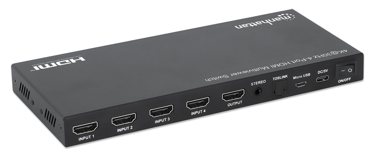 Manhattan 4k 30hz 4-Port Hdmi Multiviewer Switch