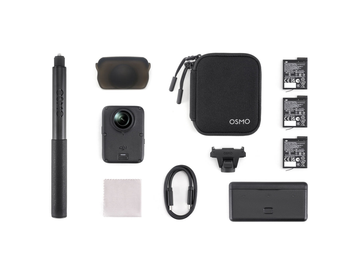 Cámara Deportiva Dji Osmo 360 Ii Adventure Combo 8k 60 Fps 100 Min Estabilización Electrónica Sensor Cmos Wifi Negro