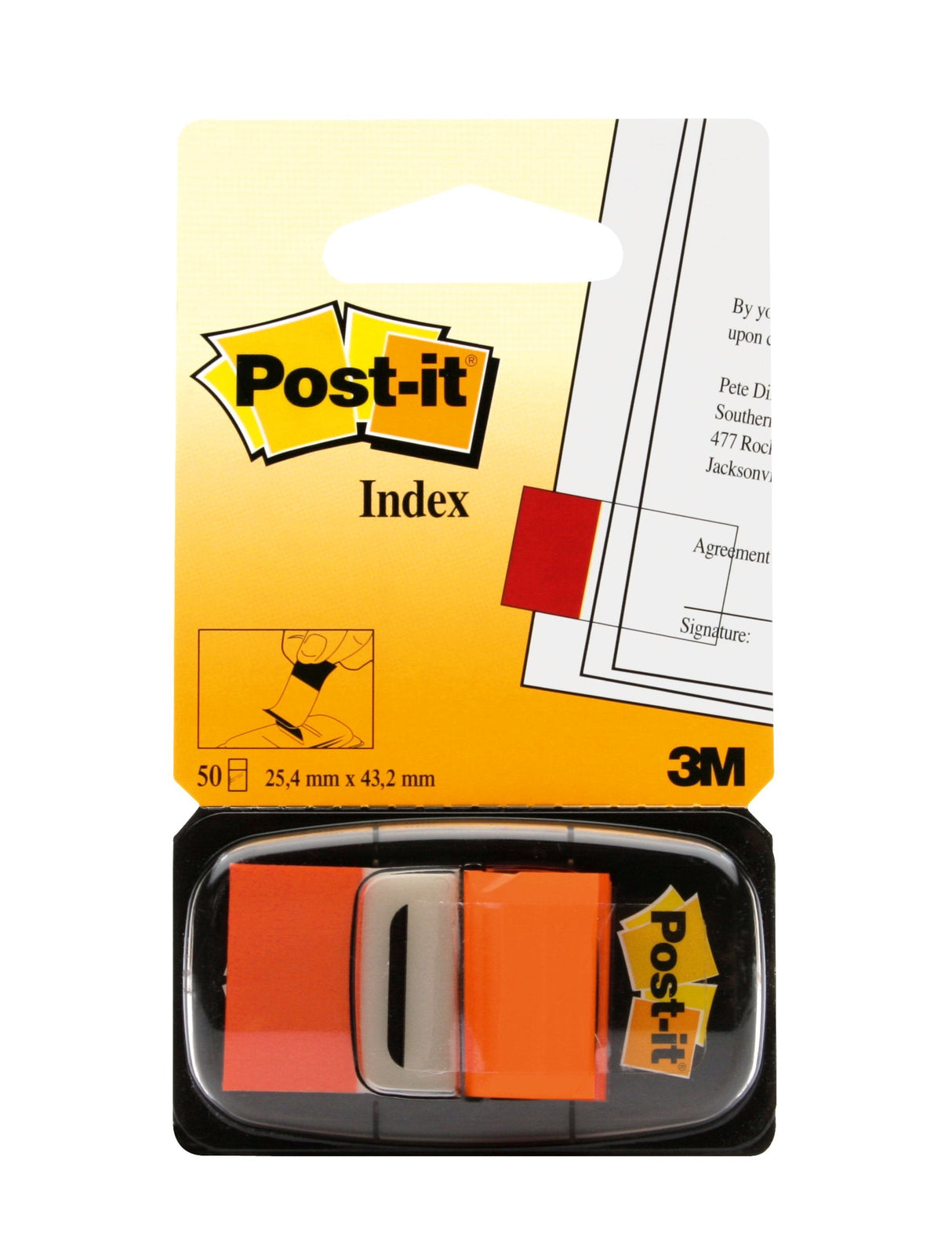 Pos-It Index Dispensador Con 50 Marcadores Reposicionables 25.4 X 43.2mm - Adherencia Firme - Para Marcar, Señalar O