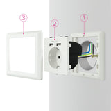 EAN 8433281009707 - Nanocable 10.35.0010 toma de corriente CEE 7/3 + USB Blanco imagen 7