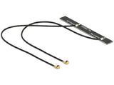 Delock Doble Antena Wlan Wifi 6e De Doble Banda 2 X Mhf® I Macho De 5 Dbi Y Pcb De 2 X 15 Cm Interna Autoadhesiva