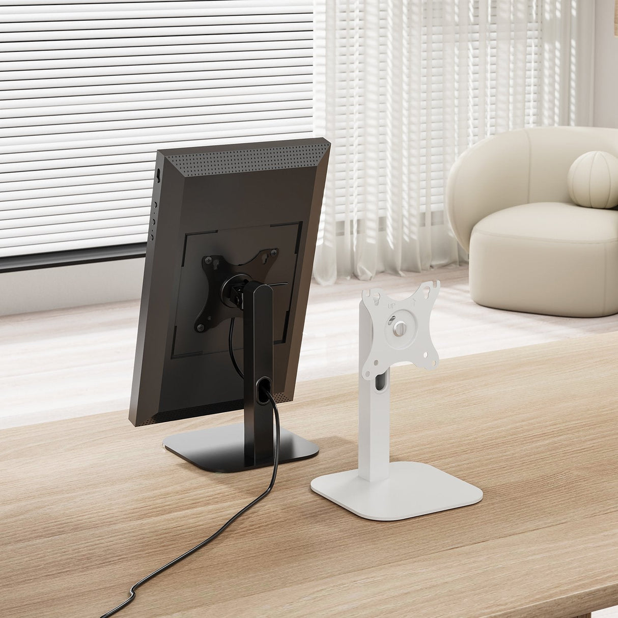 Aisens Soporte De Mesa Eco Giratorio E Inclinable Para Monitor/Pos 2.5kg De 10-24, Negro