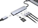 Conceptronic Dock Usb-C->Hdmi,2xusb-C,Sd,Tf,100wpd 25cm Gr