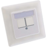 Inline® Frame Set For 2x Rj45 Keystone Snap-In, Blanco Ral9010