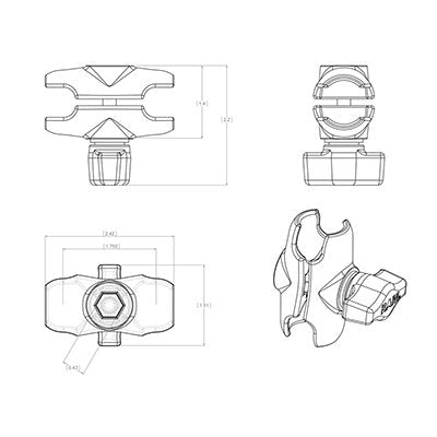 EAN 0793442002649 - RAM Mounts RAM-B-201U-A accesorio o pieza para soporte imagen 3