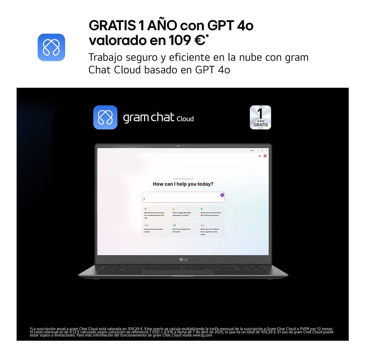 Portátil Lg Gram 15z80t-G.Au75b Ryzen Ai 7-350 16gb 512gb Ssd 15.6' Win11