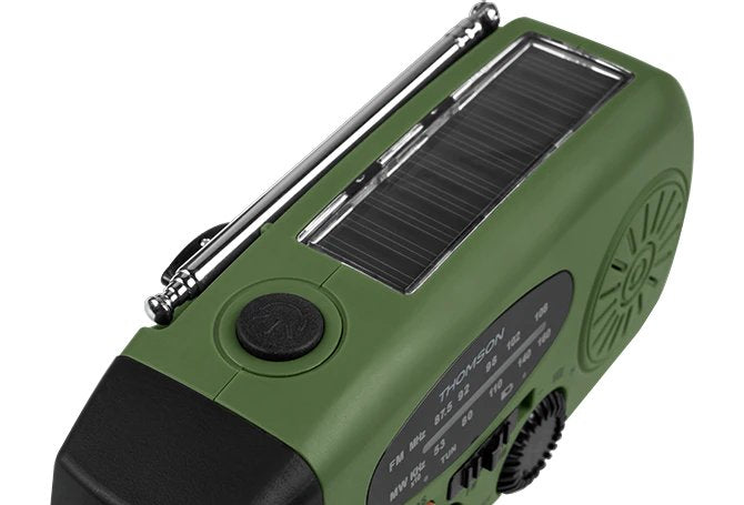 Radio Thomson Con Linterna De Emergencia Verde Y Negra Rt260