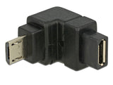 Delock Adaptador Usb 2.0 Micro-B Macho> Usb 2.0 Micro-B Hembra En Angulo