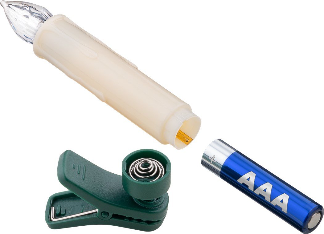 Kit 20 Velas Control Remoto Blancas Pinza Arbol