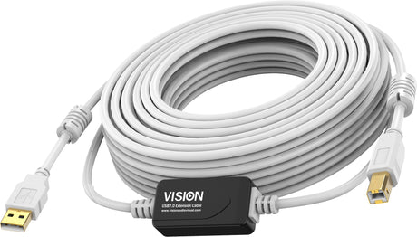 EAN 7419234000008 - Vision TC 15MUSB+/2 cable USB USB 2.0 15 m USB A USB B Blanco imagen 1