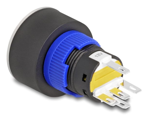 Drucktaster Zum Einbau 22 Mm 5 X Lötanschluss Taster Flach Kunststoff Led Gelb