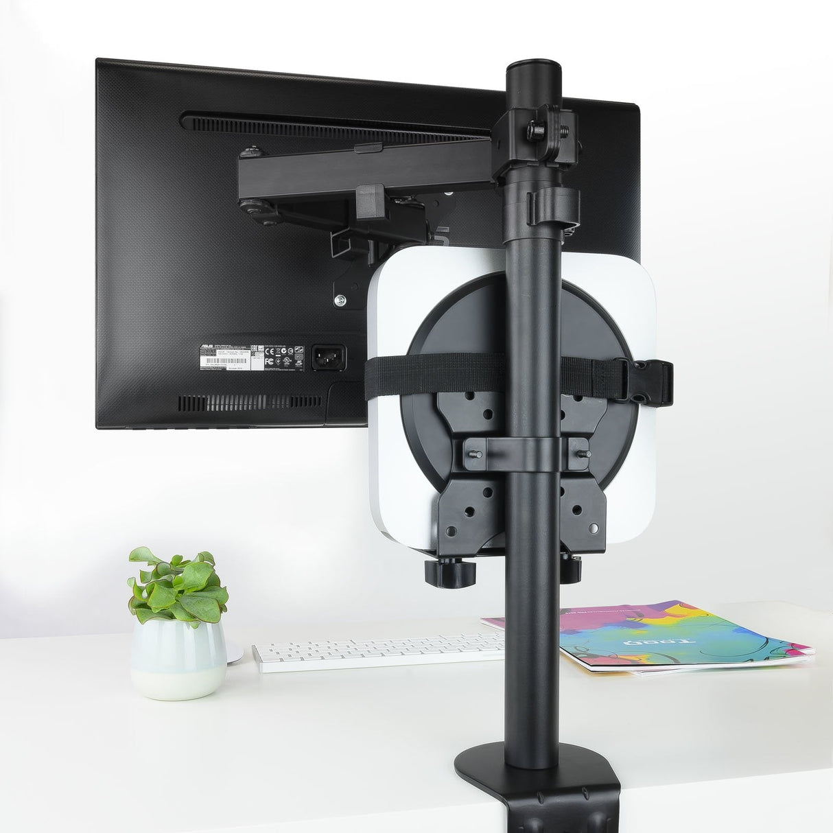 Tooq Soporte Vesa Para Mini Pc - 4 Opciones De Instalacion - Peso Max 5kg - Vesa 100x100 - Negro