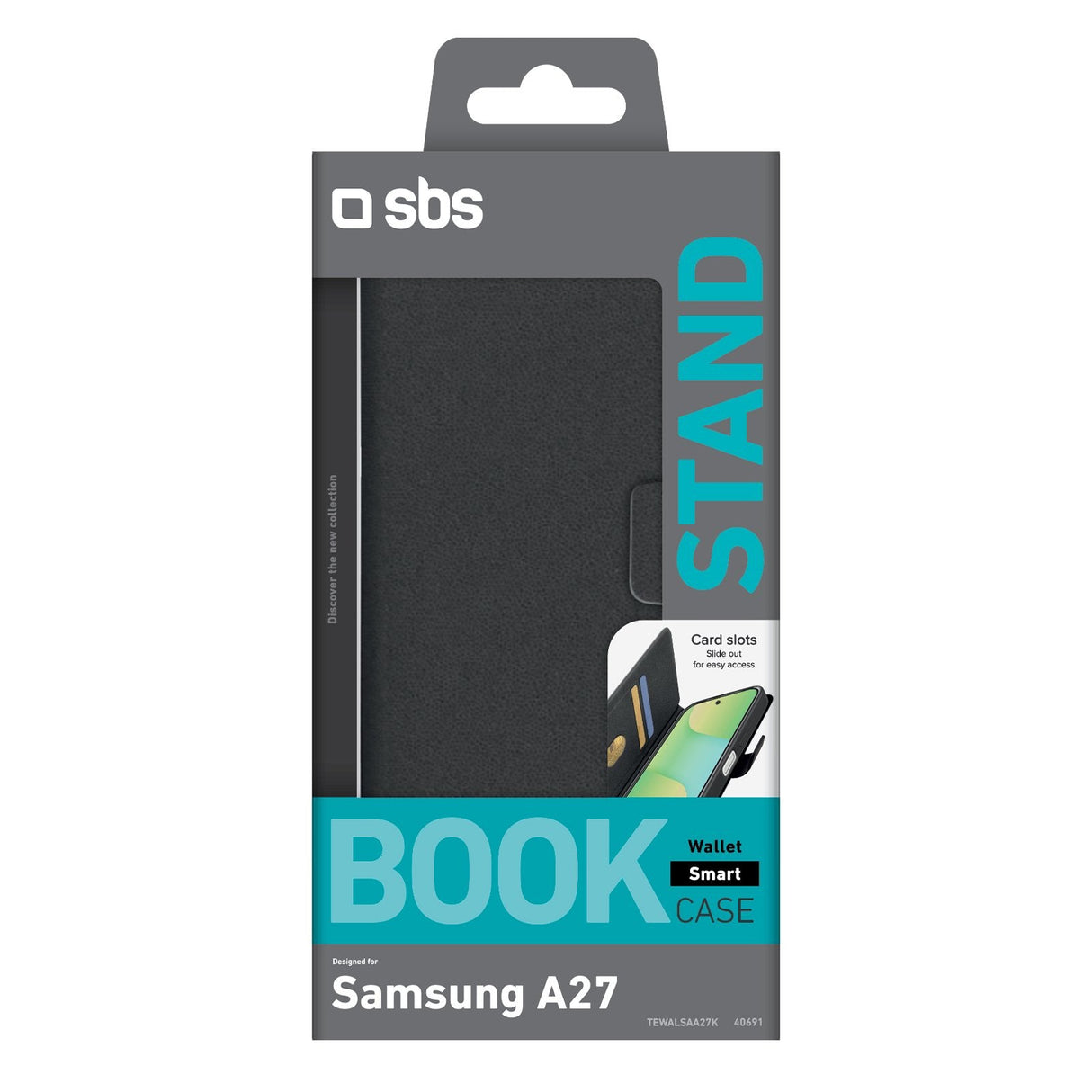 Sbs Wallet Smooth Galaxy A27 Schwarz