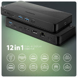 Hmc-U4 Hub Multiportátil Usb 12 En 1 Usb 4.0 40 Gbps Lan Hdmi Dp Pd Audio