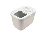 Savic Hop Marrón Café Con Tapa Blanca Bandeja Sanitaria Para Gatos  58,5x39x39,5 Cm  1 Ud.