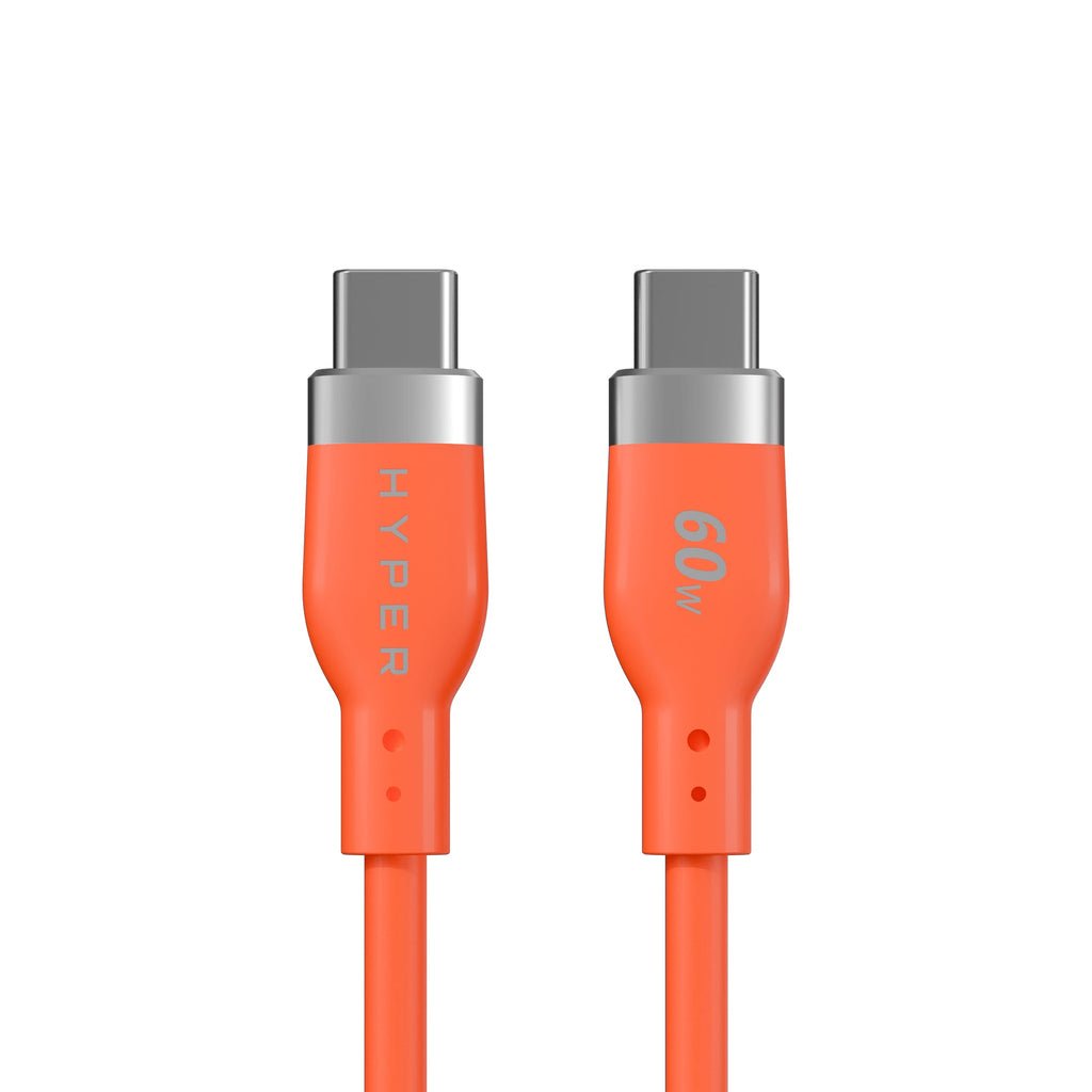 Hyperjuice Flex Usb-C Silicone Charging Cable - Orange