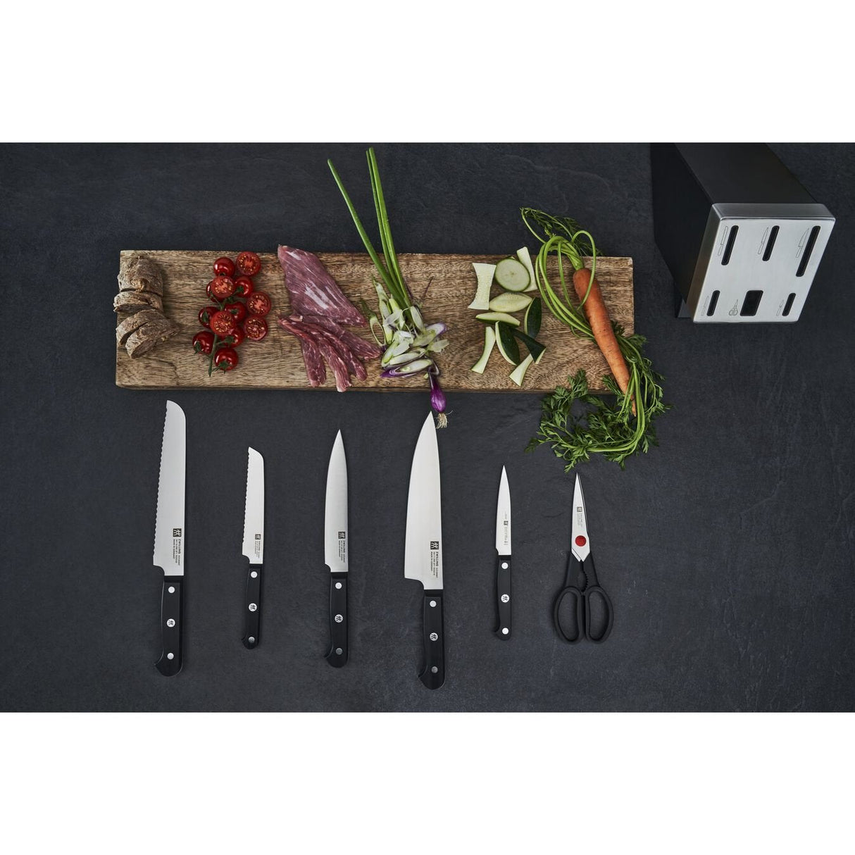 Zwilling Self-Sharpening Selfsharpening Knife Block Set 7pcs Negro Negro 36133-210-0 361332100 (36133-210-0)