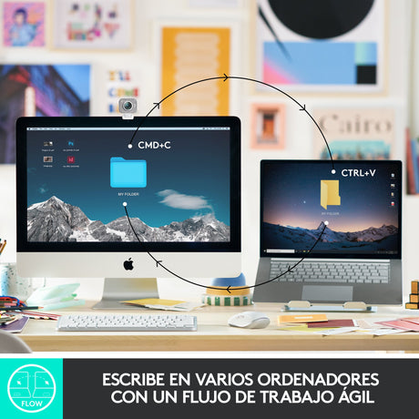 EAN 5099206098954 - Logitech 920-010491 teclado Oficina RF Wireless + Bluetooth QWERTY Español Gris imagen 11