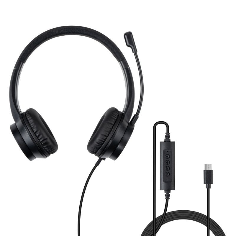 Auriculares Lindy 20439  Alámbrico  Usb Tipo C Negro