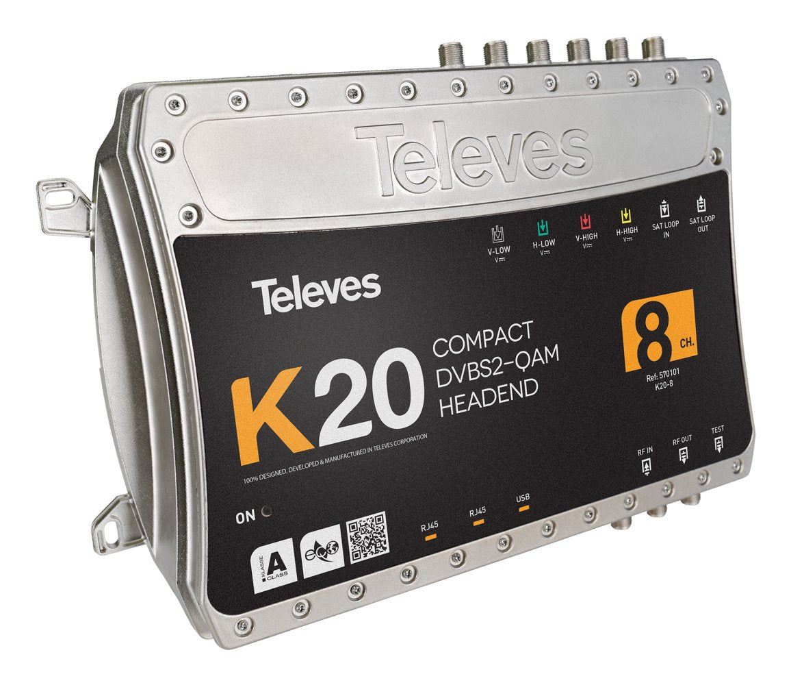 Televes K20-8 Kompaktkopfstelle 8transponder Dvb-S2 In Qam