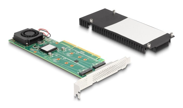 Pci Express X8 Karte Zu 2 X Intern Nvme M.2 Key M Mit Raid - Low Profile Formfaktor