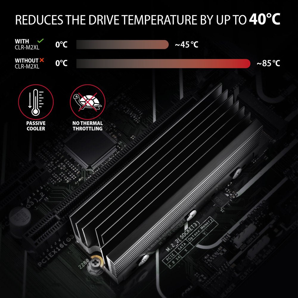 EAN 8595247906595 - Axagon CLR-M2XL sistema de refrigeración para ordenador M.2 NVMe SSD, Unidad de estado sólido Disipador t imagen 4