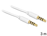Delock Cable Jack 3,5 Mm 4 Pin Macho > Macho 3 M Blanco