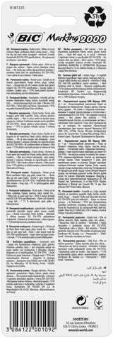 Bic Marking 2000 Ecolutions Rotulador Permanente Negro