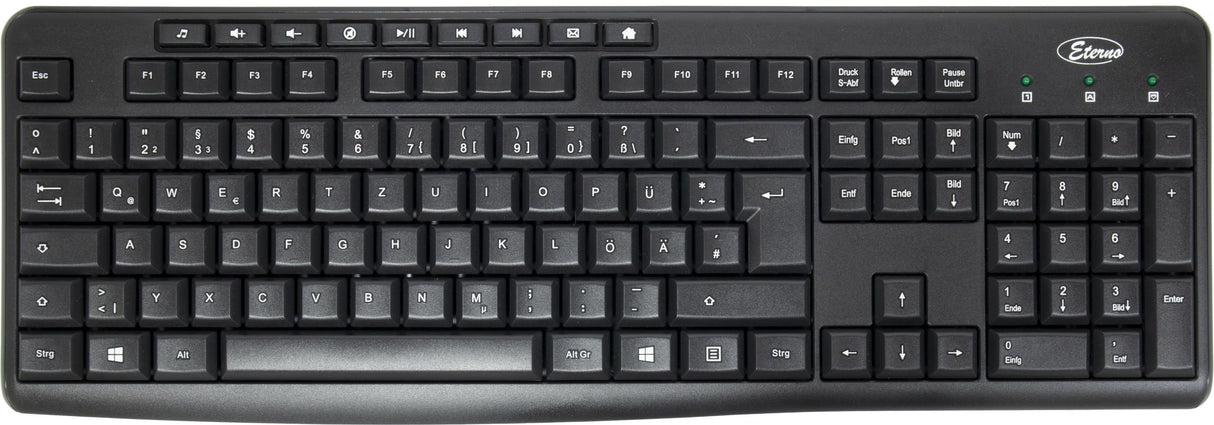 EAN 4260455649636 - Inter-Tech 88884137 teclado Ratón incluido Hogar / Oficina USB QWERTZ Alemán Negro imagen 1