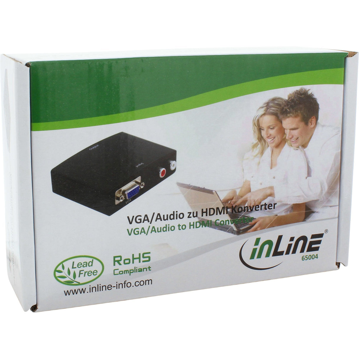 Convertidor Inline Entrada Vga + Audio A Hdmi Salida De Audio Vga Y Rca Hdmi
