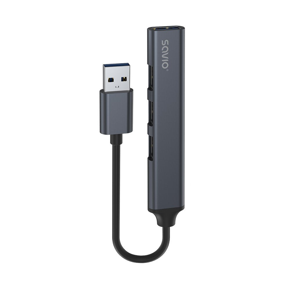 Concentrador Usb-A Savio Ak-70 - 3 × Usb-A 2.0, 1 × Usb-A 3.1 Gen 1, 4 En 1, 5 Gbps
