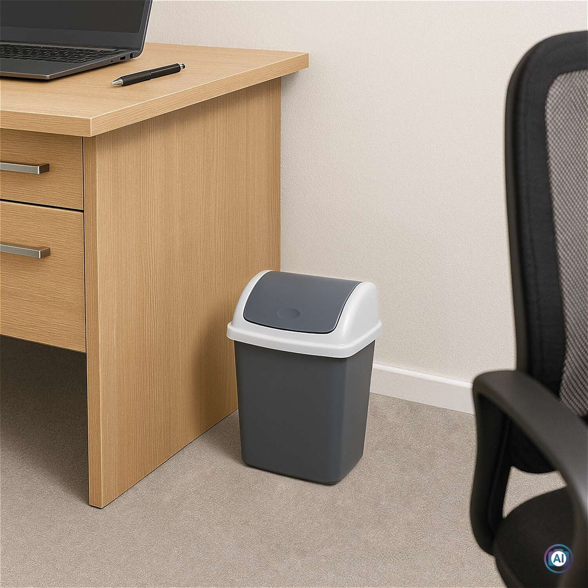 Maul Abfallbehälter Maulswing 10l Schwingdeckel Kunmmoff