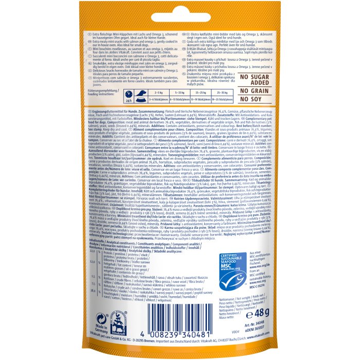 Premio Para Perro Svitakraft Treaties Minis Salmon  48g