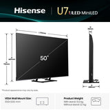 EAN 6942351420899 - Hisense 50U7Q 127 cm (50") 4K Ultra HD Smart TV Wifi Negro 450 cd / m² imagen 2